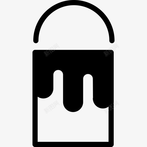 油漆桶内有油漆溢出工具和用具自己动手装满图标svg_新图网 https://ixintu.com 工具和用具 油漆桶内有油漆溢出 自己动手装满