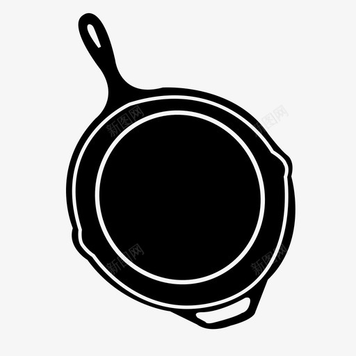 锅铸铁晚餐图标svg_新图网 https://ixintu.com 平底锅 晚餐 炉子 铸铁 锅 食物