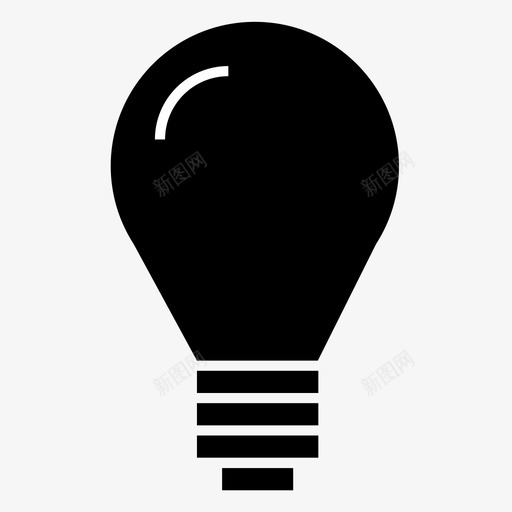 灯泡明亮想法图标svg_新图网 https://ixintu.com 光芒 思想 想法 明亮 灯泡