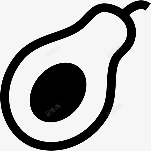 鳄梨零食招牌图标svg_新图网 https://ixintu.com 健康 天然 招牌 新鲜 植物 水果 营养 零食 食物 食用 鳄梨