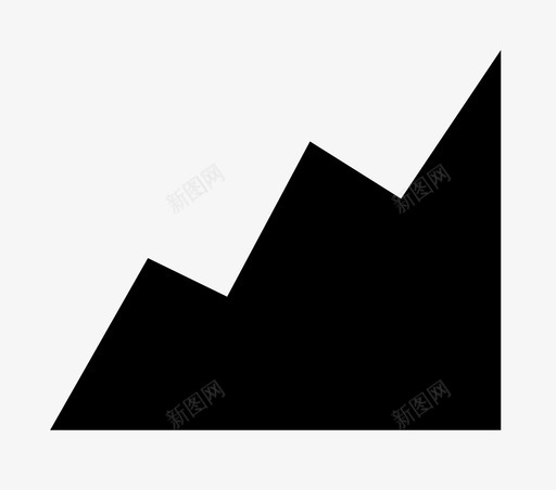 图表面积增加图标svg_新图网 https://ixintu.com 上升 图表 增加 山脉 面积