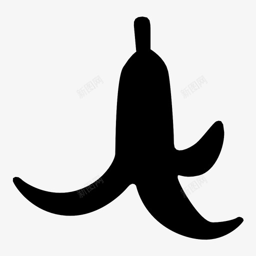 香蕉食物水果垃圾滑溜的图标svg_新图网 https://ixintu.com 垃圾 水果 滑溜的 食物 香蕉