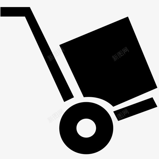 箱式手推车运输包裹运送图标svg_新图网 https://ixintu.com 包裹运送 手推车 拖运 移动 箱式手推车 运输