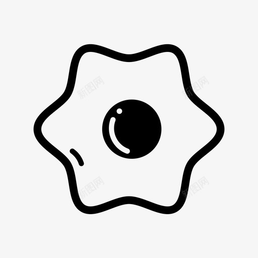 鸡蛋蛋白质小煎蛋图标svg_新图网 https://ixintu.com 厨房 向阳面朝上 小煎蛋 早餐 晚餐 煎蛋 蛋白质 食物 鸡蛋