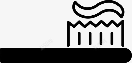 牙刷刷牙清洁图标svg_新图网 https://ixintu.com 准备睡觉 刷牙 卫生 洗涤 清洁 牙刷 牙膏 牙齿