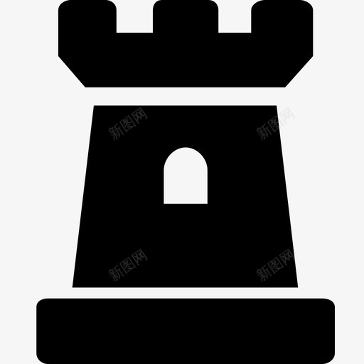城堡建筑象棋图标svg_新图网 https://ixintu.com 城堡 塔 建筑 棋子 游戏 策略 视频 象棋 防御