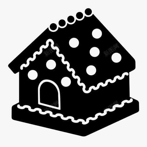 姜饼屋传统糖果假日食物图标svg_新图网 https://ixintu.com 传统 假日 圣诞节 姜饼屋 烘焙 甜点 糖果 面包房 食物