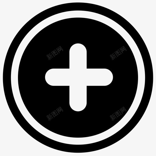 按钮添加圆形加号缝纫图标svg_新图网 https://ixintu.com 加号 圆形 按钮 添加 缝纫