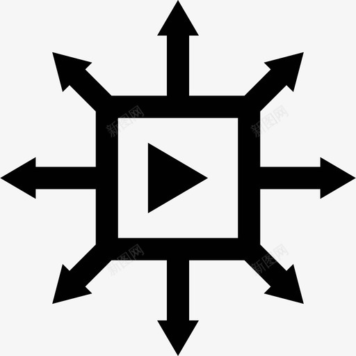 分享箭头游戏图标svg_新图网 https://ixintu.com 传播 分享 方形 游戏 病毒性 社交 箭头