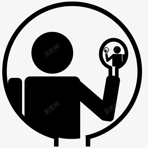 镜子倒影虚荣图标svg_新图网 https://ixintu.com 倒影 虚荣 镜子