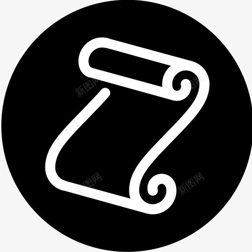 卷轴纸张佩加门图标svg_新图网 https://ixintu.com 中世纪 书写 佩加门 卷轴 历史 古代 文献 纸张 羊皮纸
