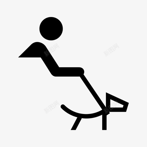 遛狗动物狗主人图标svg_新图网 https://ixintu.com 人 动物 宠物 狗主人 皮带 运动 遛狗