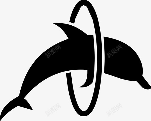海豚诡计海洋世界图标svg_新图网 https://ixintu.com 动物 哺乳动物 残忍 水 海洋世界 海豚 潜水 环 诡计 跳