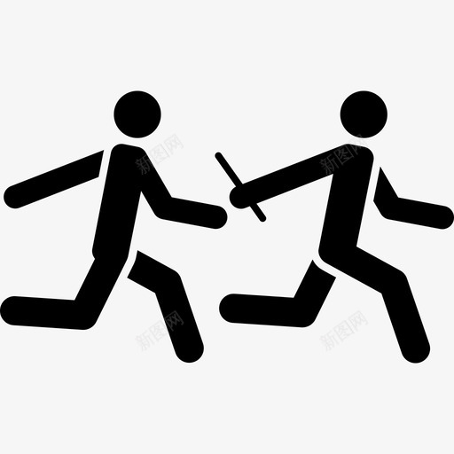 接力接力棒比赛图标svg_新图网 https://ixintu.com 团队合作 接力 接力棒 接棒 比赛 田径 跑步