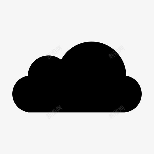 云自然阴天图标svg_新图网 https://ixintu.com 云 天气 天空 自然 阴天