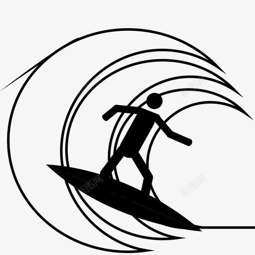 冲浪人娱乐图标svg_新图网 https://ixintu.com 人 冲浪 娱乐 水 浪 运动