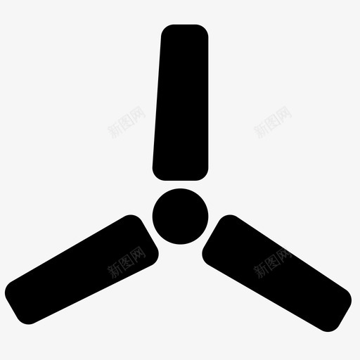 风扇微风天花板图标svg_新图网 https://ixintu.com 凉爽 吊扇 天花板 微风 风 风寒 风扇