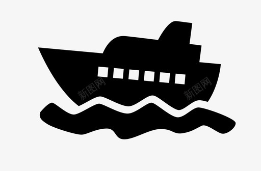 船邮轮海洋图标svg_新图网 https://ixintu.com 旅行 水 海洋 船 运输 邮轮