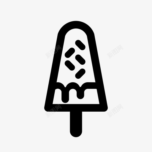 冰淇淋甜点食物图标svg_新图网 https://ixintu.com 冰棒 冰淇淋 冰淇淋棒 冷冻 款待 洒 甜点 甜食 食物