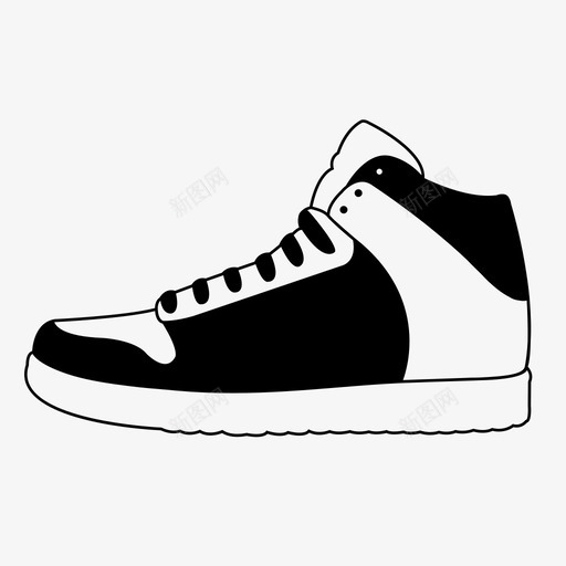 鞋篮球时尚图标svg_新图网 https://ixintu.com 时尚 篮球 脚 运动鞋 鞋