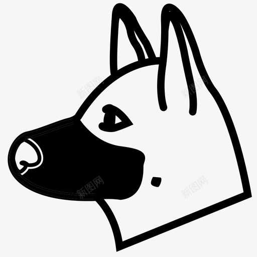 狗动物德国牧羊犬图标svg_新图网 https://ixintu.com 动物 哺乳动物 宠物 德国牧羊犬 狗