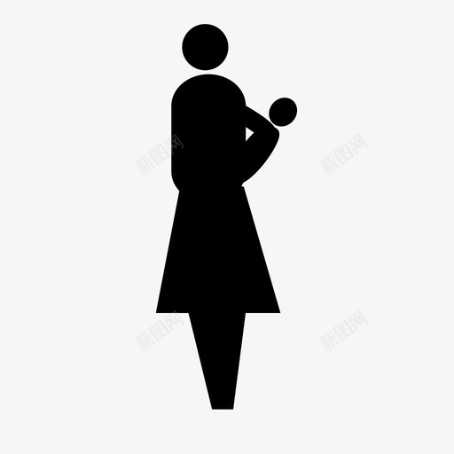 母亲婴儿女性图标svg_新图网 https://ixintu.com 哺乳母亲 女士 女性 婴儿 母亲
