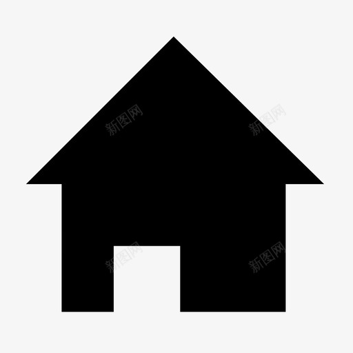 房子家庭家图标svg_新图网 https://ixintu.com 家 家庭 屋顶 庇护所 房子