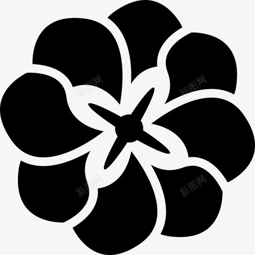 花瓣重叠的变异花自然花图标svg_新图网 https://ixintu.com 自然 花 花瓣重叠的变异花