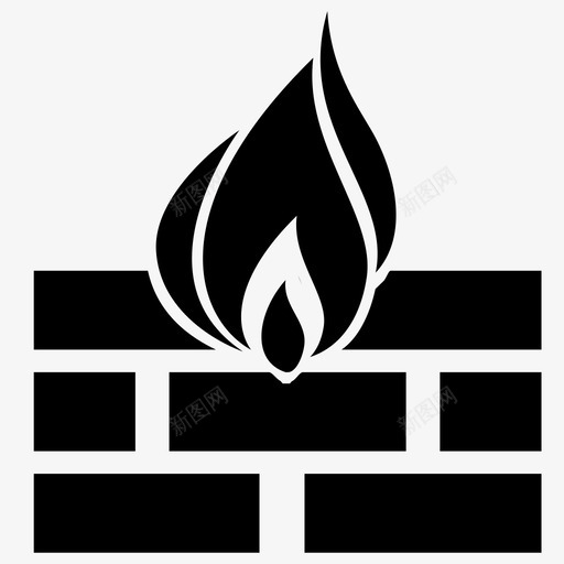 壁炉烧烤燃烧图标svg_新图网 https://ixintu.com 壁炉 壁炉座 火焰 烧烤 热 燃烧 篝火