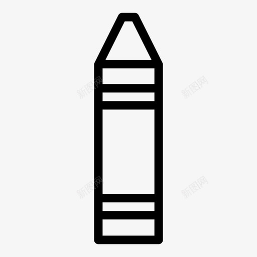 蜡笔艺术品文具图标svg_新图网 https://ixintu.com 文具 用品 艺术品 蜡笔