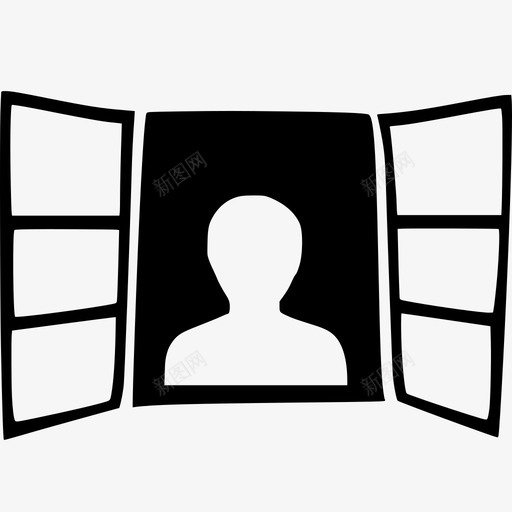 窗户房子看图标svg_新图网 https://ixintu.com 人 偷窥 房子 看 窗户 间谍