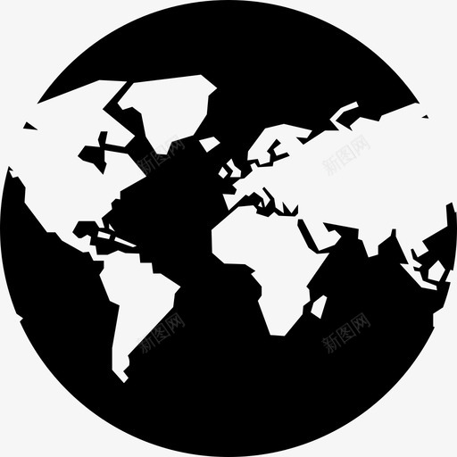 地球大陆地图图标svg_新图网 https://ixintu.com 世界 地图 地球 大陆 行星