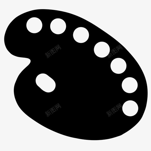 托盘艺术家油画颜料图标svg_新图网 https://ixintu.com 托盘 水彩 油画 粉彩 艺术家 设计 颜料