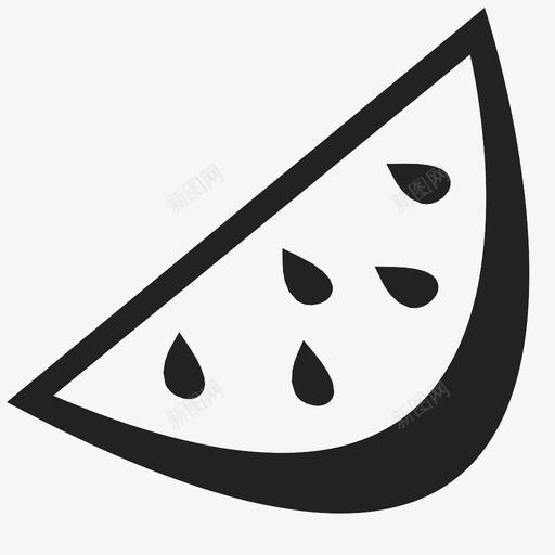 西瓜食品水果果汁种子图标svg_新图网 https://ixintu.com 夏天 果汁 水果 甜的 种子 糖 西瓜 食品