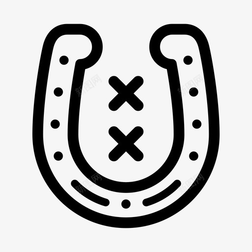 马蹄铁牛仔老西部图标svg_新图网 https://ixintu.com 牛仔 老西部 马蹄铁