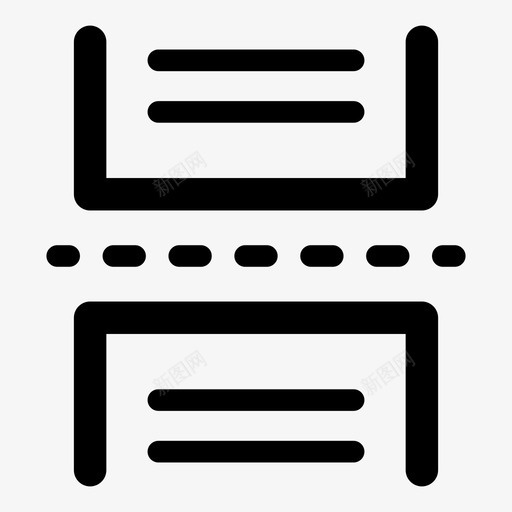 分页符虚线水平图标svg_新图网 https://ixintu.com 分页符 插入 水平 虚线