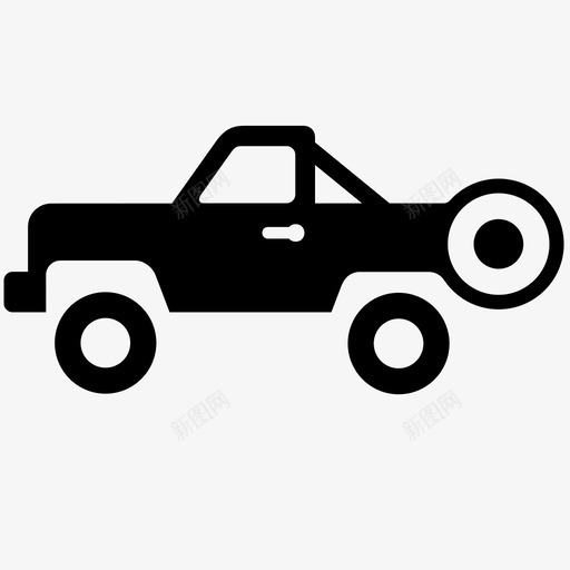吉普车汽车备胎图标svg_新图网 https://ixintu.com 卡车 吉普车 备胎 汽车 车辆 运输