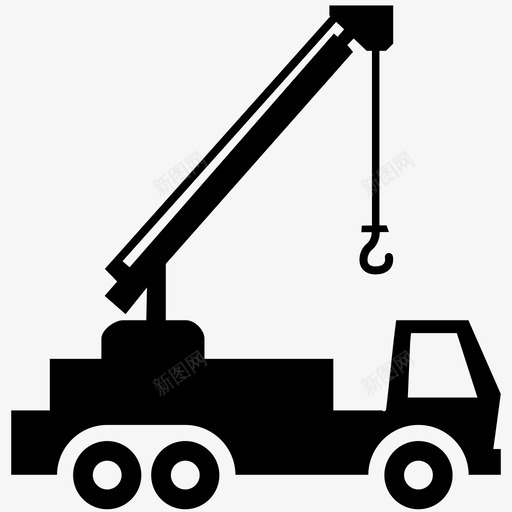 起重机卡车机器升降机吊钩图标svg_新图网 https://ixintu.com 升降机 卡车 吊钩 工程 建筑 机器 起重机 重型