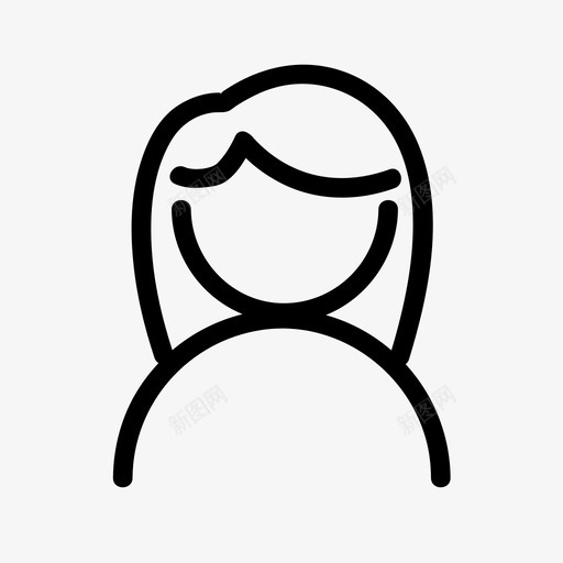 女头像性别图标svg_新图网 https://ixintu.com 人 头像 女 性别 用户
