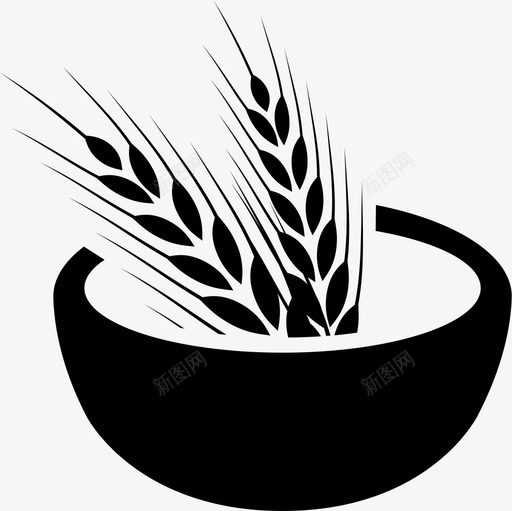 食品安全碗谷类食品图标svg_新图网 https://ixintu.com 人道主义 人道主义人道主义图标 小麦 碗 谷类食品 集群 食品安全
