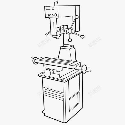 钻床带锯图标svg_新图网 https://ixintu.com 工具 带锯 木工车间 机器 电动工具 设计 车间 钻床