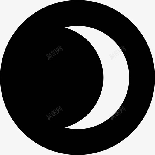 新月高潮阶段天气图标svg_新图网 https://ixintu.com 天气 新月 阶段 高潮