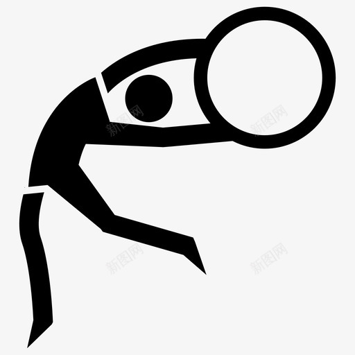艺术体操技巧人图标svg_新图网 https://ixintu.com 人 冠军 技巧 篮球 紧身衣 舞蹈 艺术体操 运动 运动员