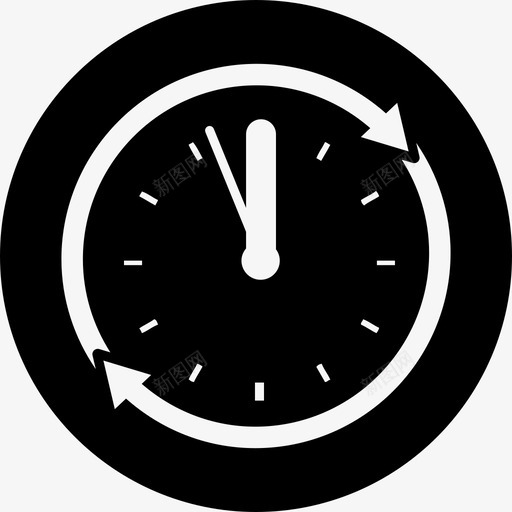 24小时全天时钟图标svg_新图网 https://ixintu.com 24小时 全天 分钟 时钟 时间 昼夜 每日 顺时针