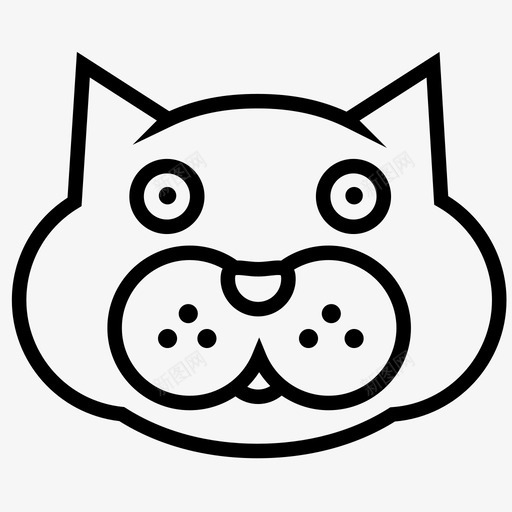 猫动物肥猫图标svg_新图网 https://ixintu.com 动物 猫 短毛 肥猫