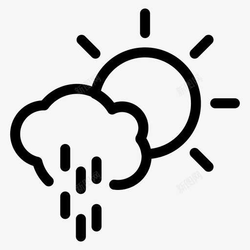 白天下雨太阳小雨下雨图标svg_新图网 https://ixintu.com 下雨 太阳小雨 晴朗的一面朝上 毛毛雨 白天下雨 雨云 雨滴