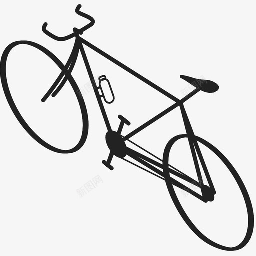 自行车固定齿轮固定装置图标svg_新图网 https://ixintu.com 公路自行车 固定装置 固定齿轮 自行车