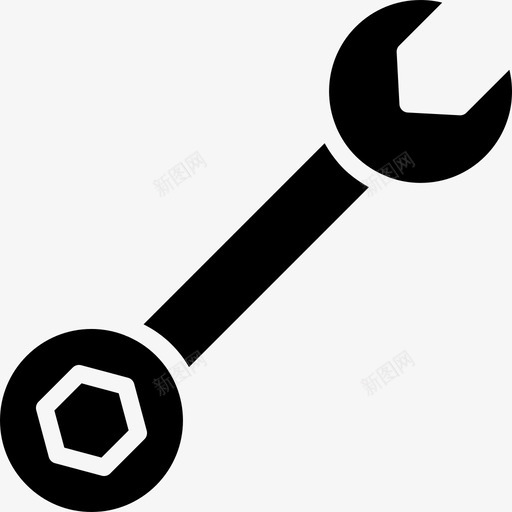 双面扳手工具和用具自己动手装图标svg_新图网 https://ixintu.com 双面扳手 工具和用具 自己动手装