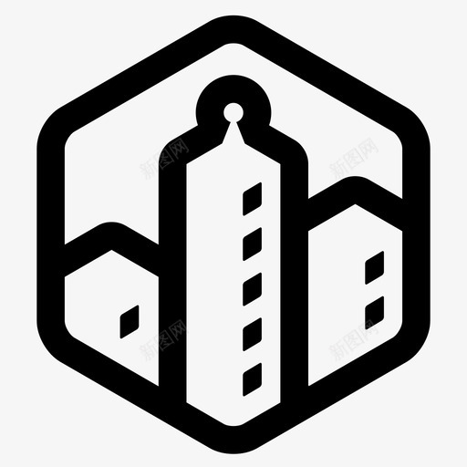 城市徽章城市景观图标svg_新图网 https://ixintu.com 城市 城市景观 城镇 徽章 摩天大楼