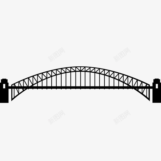 桥建筑连接图标svg_新图网 https://ixintu.com 建筑 悉尼桥 桥 水 跨度 连接
